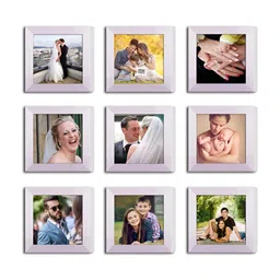 ArtzFolio White 9Pcs Wooden Wall Photo Frames-image-6