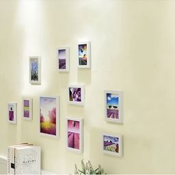 ArtzFolio White 10 Pieces Wooden Wall Photo Frames-19