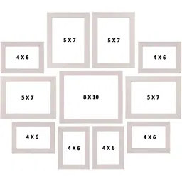 Stuthi Arts White 12Pcs Wooden Wall Photo Frames-7