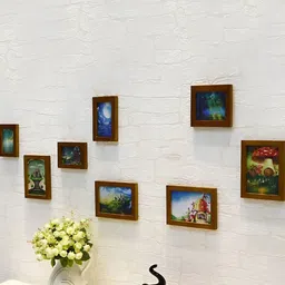 ArtzFolio Brown 8 Pieces Wooden Wall Photo Frames-6