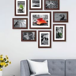 Stuthi Arts Brown 8 to 12 Pieces Wood Wall Photo Frames-image-45