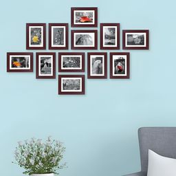 Stuthi Arts Brown 12 Pieces Wooden Wall Photo Frames-image-99