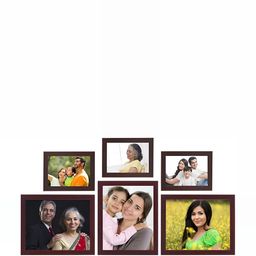 Stuthi Arts Brown 9 Pieces Wooden Wall Photo Frames-image-29