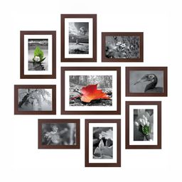 Stuthi Arts Brown 9 Pieces Wood Wall Photo Frames-image-71