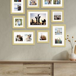 Art Street Set Of 9 Beige Solid Wall Photo Frames-image-16
