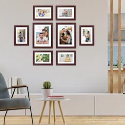 RANDOM Set Of 8 Burgundy Individual Photo Frames image 1