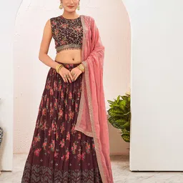 Chandbaali Embellished Beads & Stones Ready To Wear Lehenga & Blouse With Dupatta-picture-53