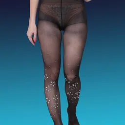 COLOR STYLE Diamond-Textured Semi Sheer Stockings-picture-47
