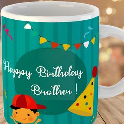 Keviv Green & Red Text or Slogans Printed Ceramic Glossy Mug 325 ml-image-63