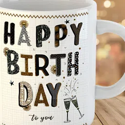 Keviv White & Red Text or Slogans Printed Ceramic Glossy Mug 325 ml-image-84
