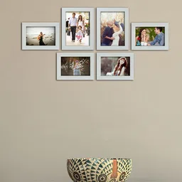 Random Set of 6 Cream Colored Individual photo frames-13