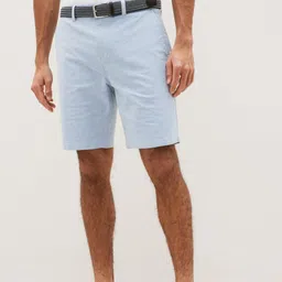 NEXT Men Mid-Rise Chino Shorts With Textured Belt-image-47