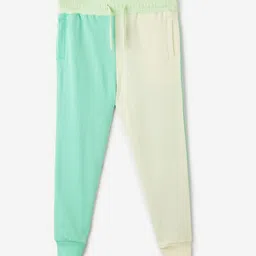 The Souled Store Boys Cream-Coloured Colourblocked Mid Rise Pure Cotton Joggers-picture-44