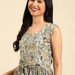 SHOWOFF Floral Printed Indie Prints Cotton Kurta-picture-18