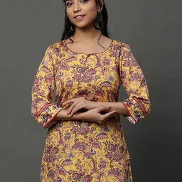 AURELIA Ethnic Motifs Printed Pure Cotton Kurti-26
