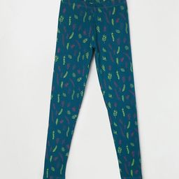 Fame Forever by Lifestyle Girls Teal Blue & Green Printed Leggings-image-32