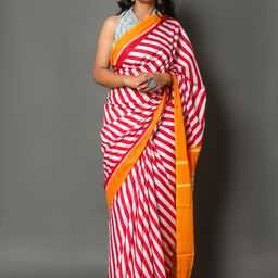 KALINI Striped Pure Cotton Saree-image-94