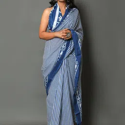 KALINI Striped Pure Cotton Saree-picture-24