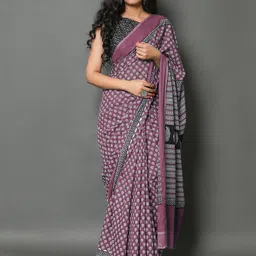 KALINI Floral Printed Pure Cotton Saree-33