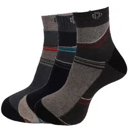 Dollar Socks Men Pack Of 3 Assorted Ankle-Length Cotton Socks-37