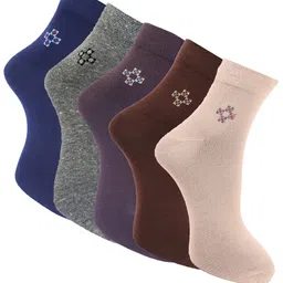 Dollar Socks Men Pack Of 5 Assorted Ankle-Length Cotton Socks-image-85
