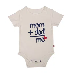 Nino Bambino Infant Kids Off-White & Black Printed  Organic Cotton Sustainable Bodysuit-image-60