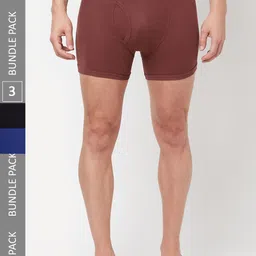 Zoiro Men Pack of 3 Soft Anti-Piling Trunks ZO-SCTRU1003-BC-BK-DB-S-3P-picture-22