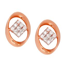 BHIMA 18K Hallmark (750) Purity Yellow Gold Rose Polish Stone Stud-image-75