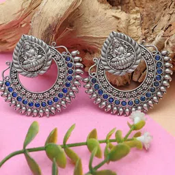 Ozanoo Silver-Plated Classic Chandbalis Earrings-50