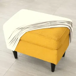 HOKIPO Beige 210 GSM Stretchable Ottoman Foot-Rest Stool Cover-image-58