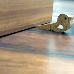 VAH Kya Bat Hai !! Coffee Brown Textured Non-Slip Wooden Door Stopper-image-80
