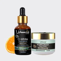 Urbaano Herbal Kumkumadi Skin Whitening Cream & 20% Vitamin C Ultra Face Serum - 50gm+30ml-47