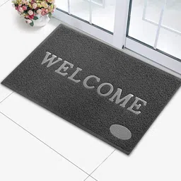 Kuber Industries Grey Anti Slip Welcome Door Mat-41