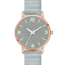 PERCLUTION ENTERPRISE Women Grey Printed Dial & Grey Leather Straps Analogue Watch PE318-image-73