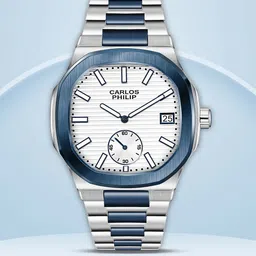 CARLOS PHILIP Men Stainless Steel Bracelet Style Straps Analogue Watch Precision Series-image-8