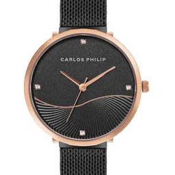 CARLOS PHILIP Women Round Dial Steel Bracelet Style Straps Analogue Watch E SS B01707-2-image-22