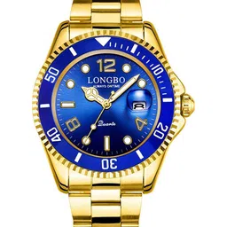 LONGBO Men Embellished Dial & Bracelet Style Straps Analogue Watch Long-80430-Gld-Blu-picture-40