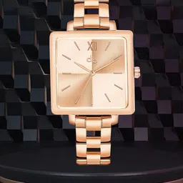 DressBerry Women Rose Brass Dial & Stainless Steel Straps Analogue Watch DB-024-Rose-18