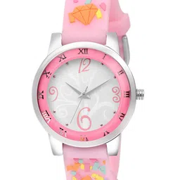 Kool Kidz Kids Pink Brass Printed Dial & Pink Straps Analogue Watch KOOL KIDZ KK 307 PK-26