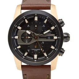 Alexandre Christie Men Black Dial & Brown Leather Regular Straps Analogue Watch-image-92