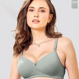 K LINGERIE Pack of 2 Sheley Wirefree Comfort Soft Padded Cups Detachable Straps Bra-picture-21