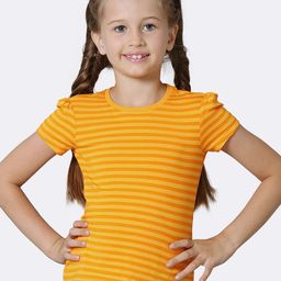 Van Heusen Girls Yarrow Tonal Striped Round Neck T-Shirt-picture-52