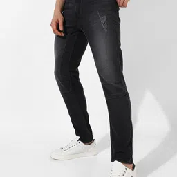 Campus Sutra Men Smart Slim Fit Low Distress Heavy Fade Stretchable Cotton Jeans-image-83