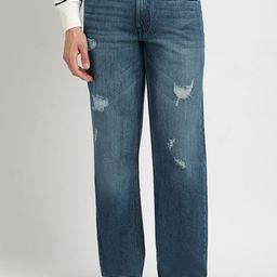 THE BEAR HOUSE Men Straight Fit Mildly Distressed Light Fade Pure Cotton Jeans-image-77