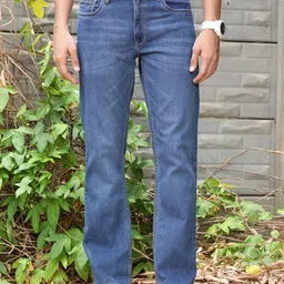 Thomas Scott Men Smart Bootcut Clean Look Light Fade Stretchable Jeans-image-48