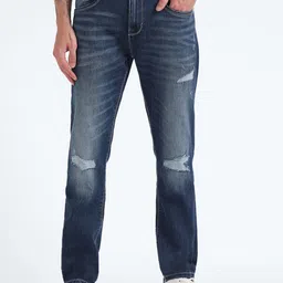 Flying Machine Men Tapered Fit Mildly Distressed Light Fade Stretchable Jeans-picture-15