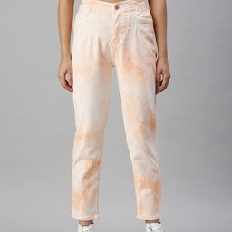 SHOWOFF Women Orange Mom Fit High-Rise Clean Look Stretchable Jeans-image-66