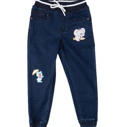 Knit N Knot Girls Relaxed Fit Mildly Distressed Embroidered Stretchable Jeans-image-10