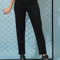 Tokyo Talkies Women Black Skinny Fit Mid-Rise Dark Shade Clean Look Cotton Jeans-image-48