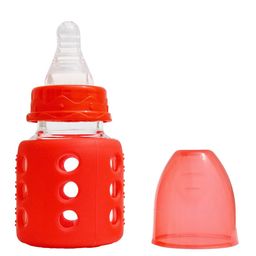 The Little Lookers Red Glass Feeding Bottle with Soft Flow control & Anti Colic Nipple-image-18